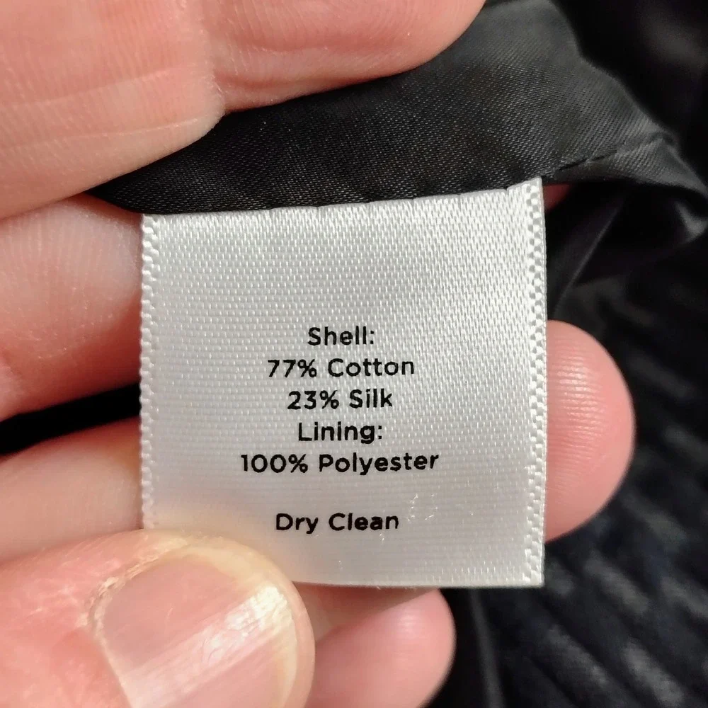 Talbots Petites Black Cotton Silk Blend Textured Sheath Dress 4P Sleeveless
